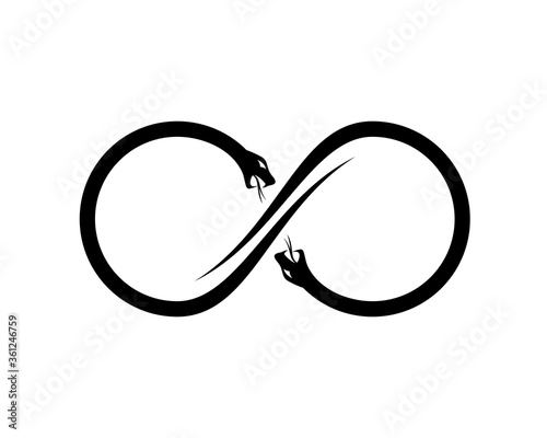 Fotomural Infinity logo with two snake