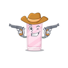 Canvas Print - A wise cowboy of perfume Cartoon design with guns