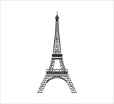 Fototapeta Boho - Eiffel Tower Paris city. illustration for web and mobile design.