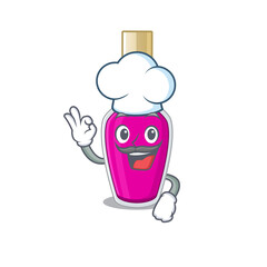 Sticker - Pink nail polish chef cartoon drawing style wearing iconic chef hat