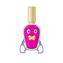 Poster - Pink nail polish cartoon character style having strange silent face