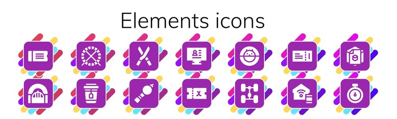 Poster - elements icon set