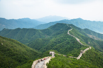 The Mu Tianyu Great Wall in the mist in Beijing