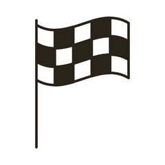 Wall Mural - finish checkered flag line style icon