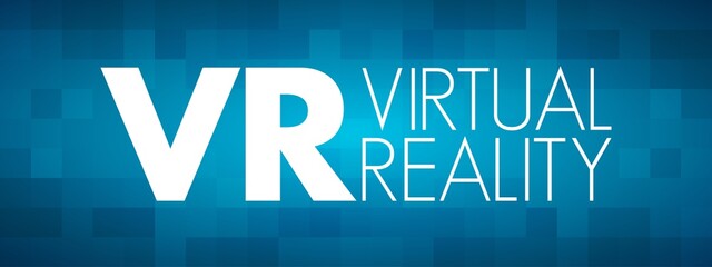 Aufkleber - VR - Virtual Reality acronym, technology concept background