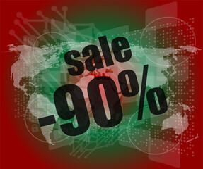 Poster - sale percentage on business digital touch screen