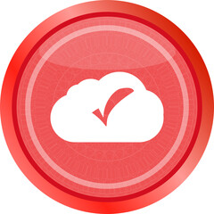 Poster - speech bubbles cloud with check mark web icon