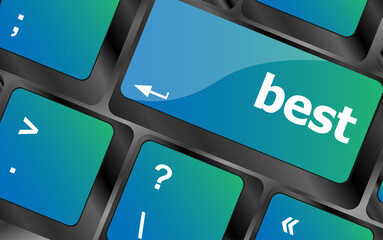 Poster - Best button on keyboard with soft focus