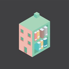 Canvas Print - Isometric library