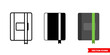 © mr.GAS - Sketchbook icon of 3 types. Isolated vector sign symbol.