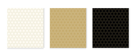 Aufkleber - Background pattern seamless geometric circle line abstract gold luxury color vector. Christmas background.