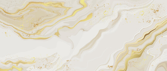 marble and gold abstract background vector. marbling wallpaper design with natural luxury style swir