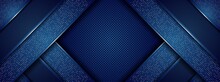 Abstract Modern Royal Dark Blue With Overlap Layers Background