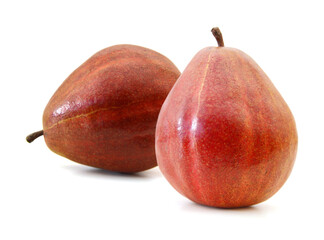 Ripe pear fruit isolated on white background cutout