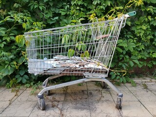 empty shopping cart. 