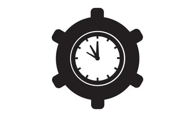 Time management and clock icon vector graphics