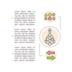 Poster - Energy circulation concept icon with text. Body graph with centers. Human design map. PPT page vector template. Brochure, magazine, booklet design element with linear illustrations