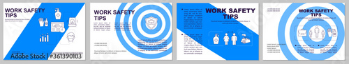 Fotomural Work safety tips brochure template
