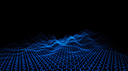 Fototapete - 5G Technology Concept illustration. Intelligence artificial. Neon lights background. Music wave. Equalizer for music. computer geometric digital connection structure. Wireless Mobile Internet