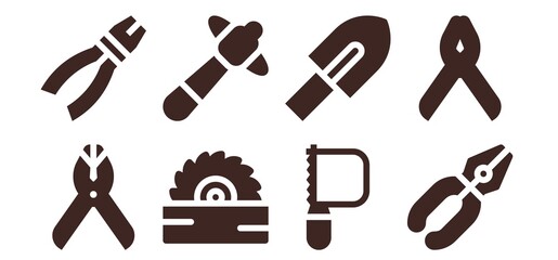 Poster - hammer icon set