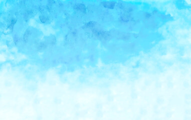 Wall Mural - watercolor illustration art abstract blue color texture background, clouds and sky pattern. watercol