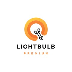 Wall Mural - light bulb smart idea logo vector icon illustration