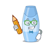 Sticker - A student shampoo mascot design study at home during pandemic