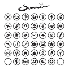 Sticker - Set of summer icons