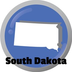 Sticker - South dakota state map