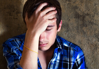 Canvas Print - Sad Young Man