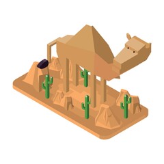 Canvas Print - Isometric camel