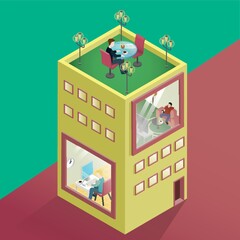 Poster - Isometric of building