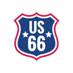 Wall Mural - Route 66 sign