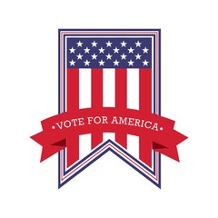 Poster - USA vote pennant