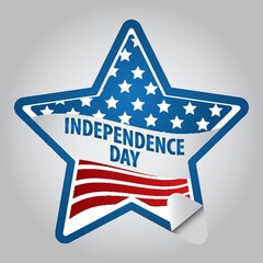 Wall Mural - USA independence day sticker