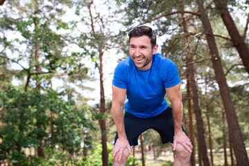 Man looking sporty in the countryside 