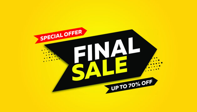 Wall Mural -  - Final sale banner, special offer up to 70% off. Vector illustration.
