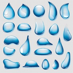 Wall Mural - Set of water drops