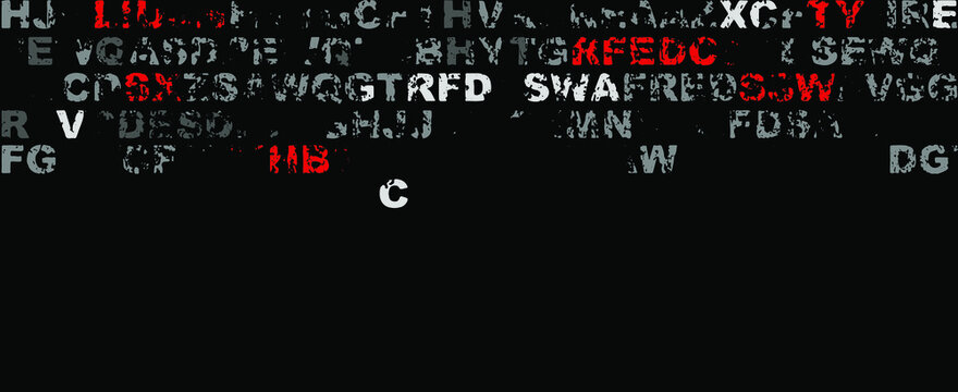 Creative and modern background with letters.	