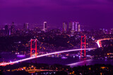 Istanbul Bosphorus Bridge at night.