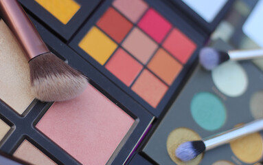 Brightly Colored Cosmetic Pigment Palettes 