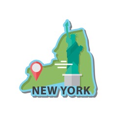 Poster - Map of new york state