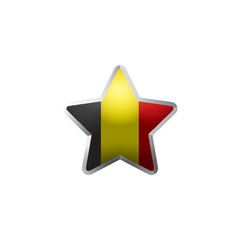 Sticker - Belgium flag star