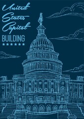 Wall Mural - United states capitol building poster