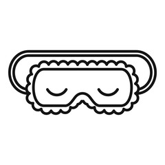 Wall Mural - Sleep mask icon. Outline sleep mask vector icon for web design isolated on white background