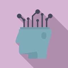 Poster - Ai automatic brain icon. Flat illustration of ai automatic brain vector icon for web design