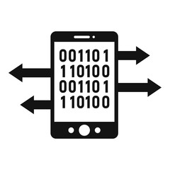 Poster - Smartphone machine learning icon. Simple illustration of smartphone machine learning vector icon for web design isolated on white background