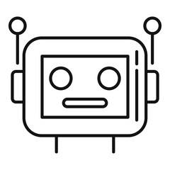 Poster - cyber robot icon. outline cyber robot vector icon for web design isolated on white background
