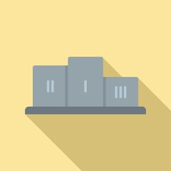 Canvas Print - Gamification podium icon. Flat illustration of gamification podium vector icon for web design