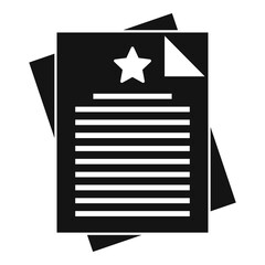Poster - Video game papers icon. Simple illustration of video game papers vector icon for web design isolated on white background